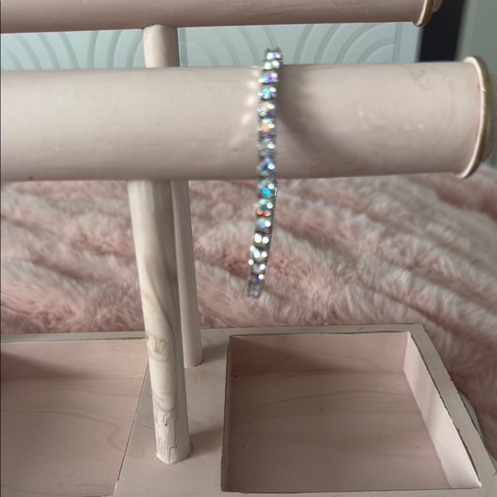 Touchstone Crystal by Swarovski Aurore Boreale Stretch Bracelet